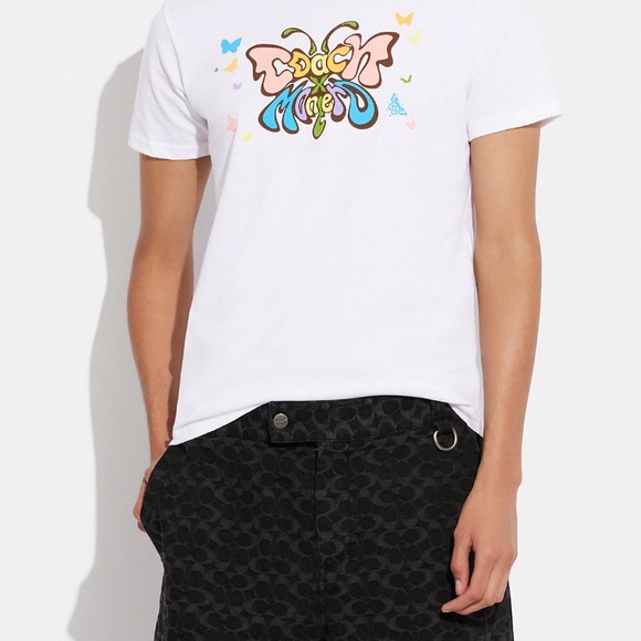Coach New York X Lil Nas White Butterfly T-Shirt Montero - Picture 5 of 14